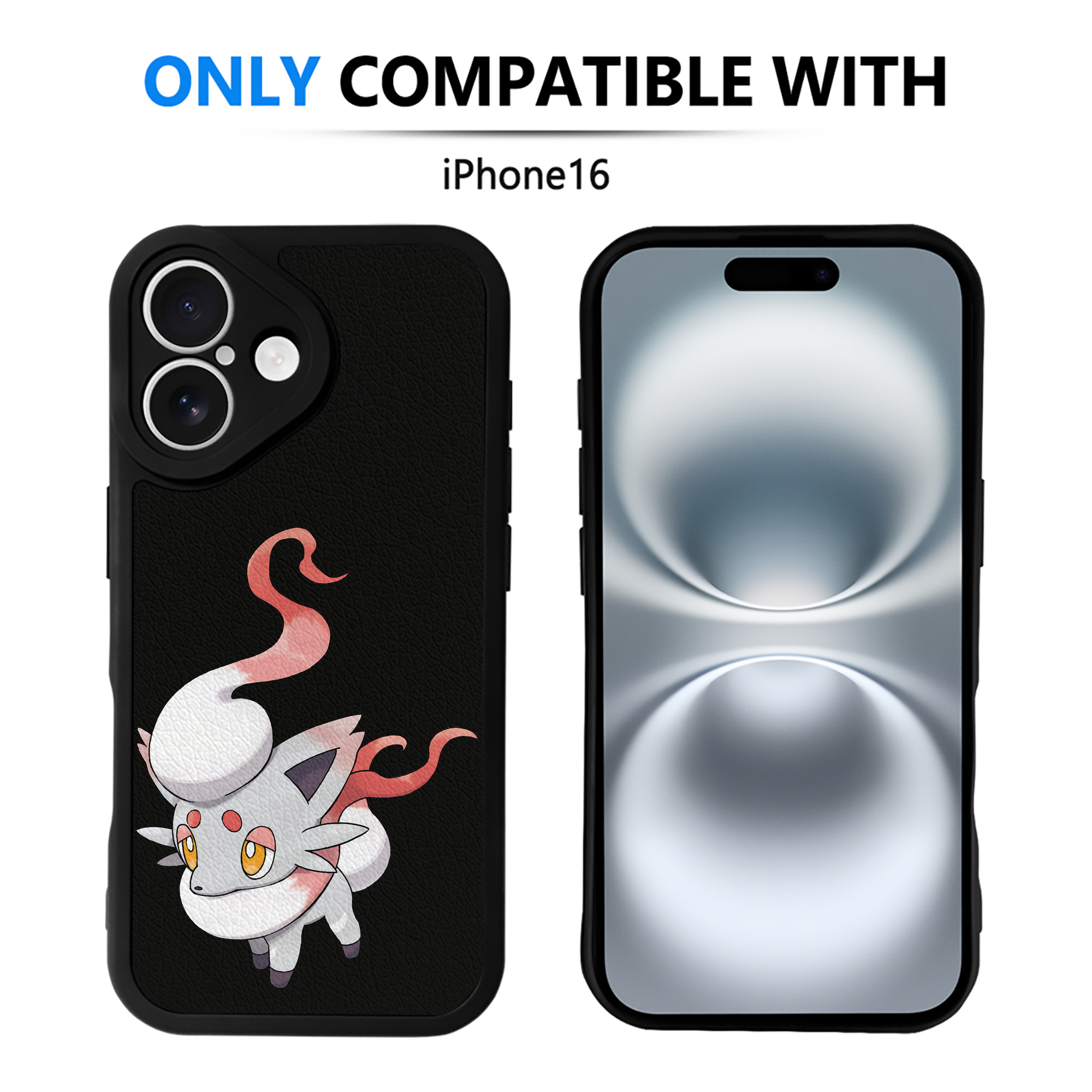 （画像用） ポケットモンスター Pokémon 【iPhone 16シリーズ対応】シリコンスマホケース（レザー調） 材質：シリコン